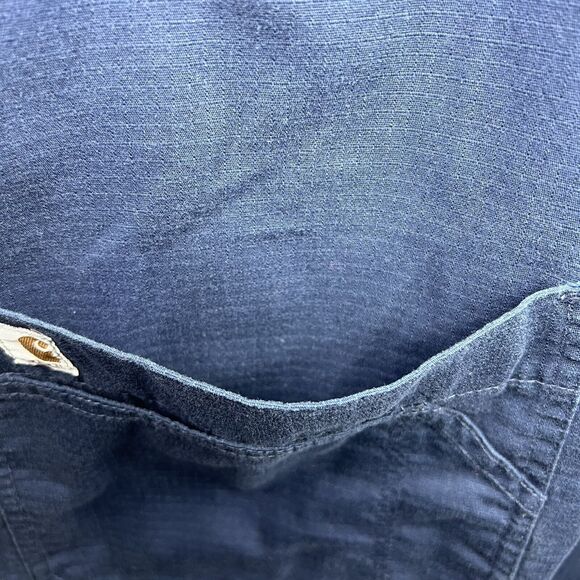 Carhartt Scrub Shirt Mens Large Black Ripstop Pockets Short Sleeve Medical - Picture 6 of 9